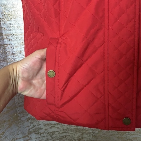 NINE West Hot Red Sleeveless Women’s Puffer Vest Size M - Picture 6 of 12